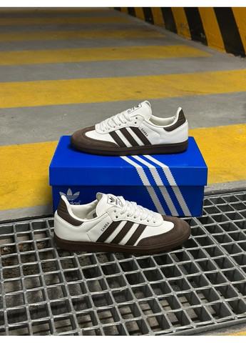 Кросівки жіночі Adidas White/Brown No Brand Samba білі демісезони (366088395)