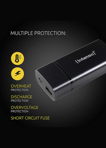 Універсальна мобільна батарея PM5200 5200mAh USBA (7323520), black Intenso (315435883)