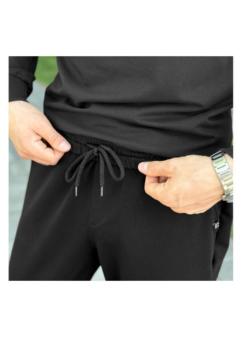 Черные спортивные, повседневный демисезонные джоггеры брюки No Brand