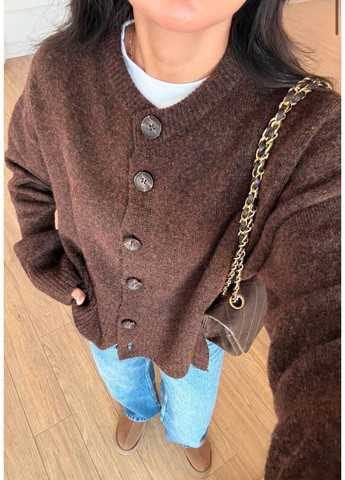 Коричневый демисезонный кардиган Гермес