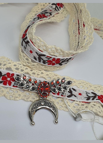 Комплект украшений дукач и серьги серебряные 925 проба лунница ажурная, луна. Украинские традиционные украшения. No Brand (338861915)