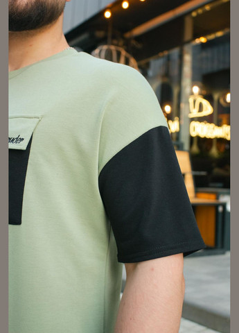 Оливковая футболка мужская "" оливково-черная с коротким рукавом Intruder FreeDom