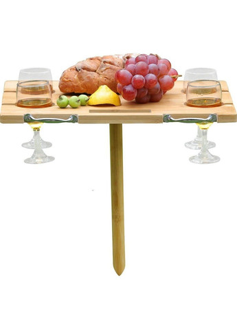 Столик розкладний з дерева Сноу ваніль (СУН-000802) No Brand (328960496)