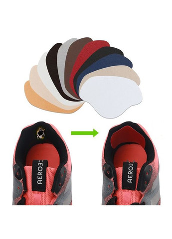 Накладка-наклейка на пятку для ремонта протертого задника в кроссовках или кедах черная No Brand (311225958)