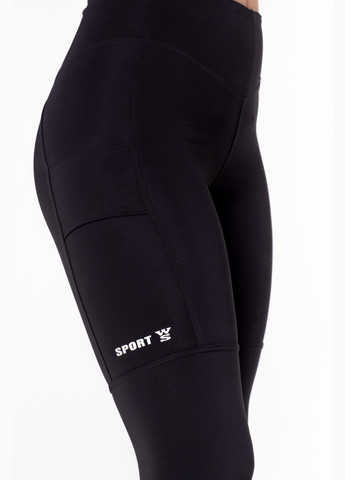 Спортивные лосины с эффектом push-up и карманом черные S Opt-kolo (286785302)
