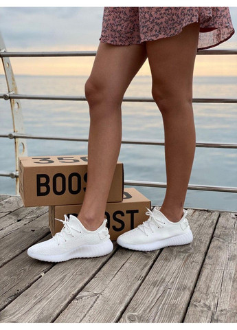КРОССОВКИ ЖЕНСКИЕ ADIDAS YEEZY BOOST 350 V2 TRIPLE FULL WHITE АДИДАС ИЗИ БУСТ No Brand белые демисезоны (367167130)