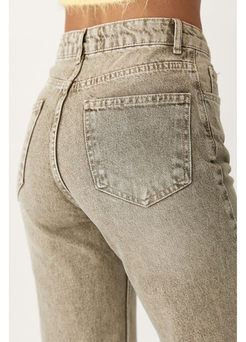 Широкі прямі джинси з високою посадкою Lurex - (360977022)