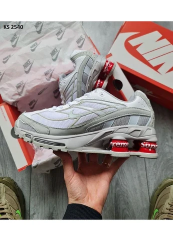 Серые летние кроссовки nike shox tl ride2 supreme gray найк шокс тл No Brand