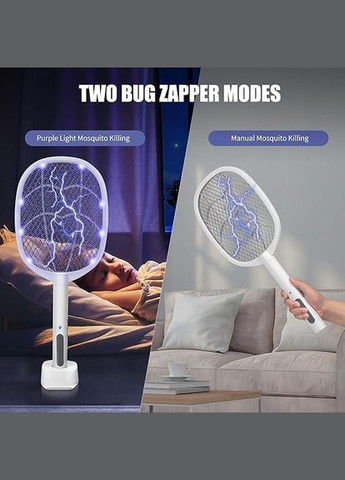 Мухобийка-ракетка від комарів і мух на підставці електрична USB + на акумуляторі Swatter Mosquito (351563229)