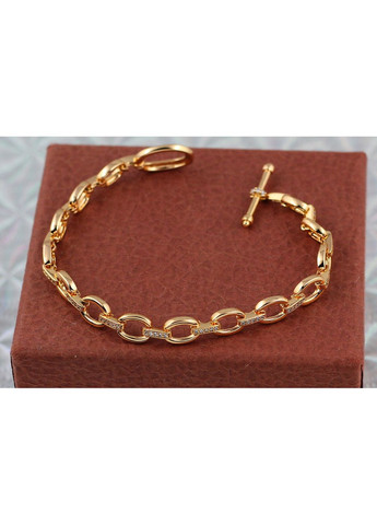 Браслет овальнї колечка 19.5 см 8 мм золотистий love-shopping Xuping Jewelry (355801007)