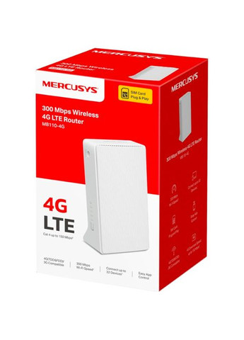Маршрутизатор MB110-4G WiFi4 / N300 з підтримкою 4G LTE Mercusys (339083530)