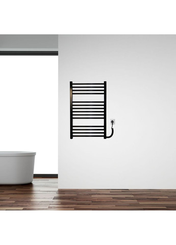 Рушникосушарка електрична з кнопкою Чорний глянець 790*490 Carino ARIANNA (367604608)