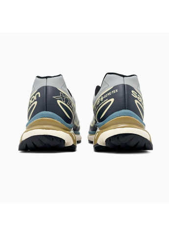 Голубые демисезонные кроссовки мужские Salomon XT-6 Blue Beige Gore-Tex | Саломон ХТ-11
