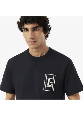 Чорна футболка Lacoste