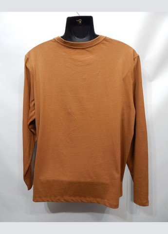 Футболка чоловіча з довгим рукавом р.54 009FMLN Primark однотонний коричневий повсякденні бавовна