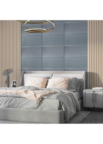 Панель 3D 700х700х4мм Срібний квадрат SW-00003257 Sticker Wall (364656683)