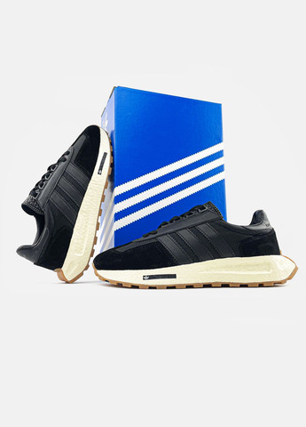 Черные всесезонные кроссовки мужские и женские adidas retropy e5 black | адидас ретропы е5 черные No Brand