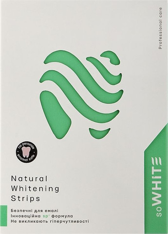 Відбілюючі смужки для зубів Natural Whitening Strips 14шт (1244992-142403) SoWhite (369400149)