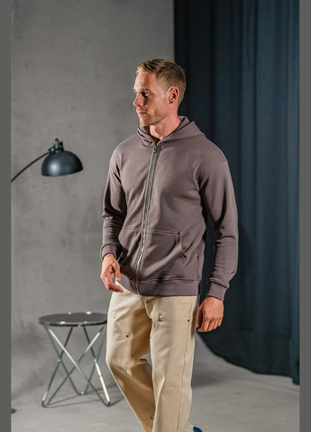 Чоловіче худі на блискавці Oversize ZIP Мокко Teamv (316355036)