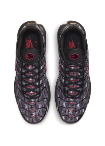Серые кроссовки темно-серо-черно-красные dj0638-001 Nike AIR MAX PLUS