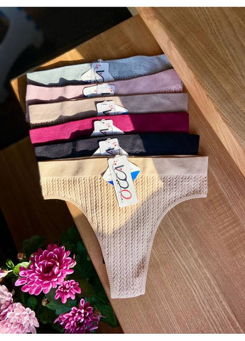 жіночі текстурні — висока посадка, еластичні, з ластовицею OCCA Стрінги (360804753)