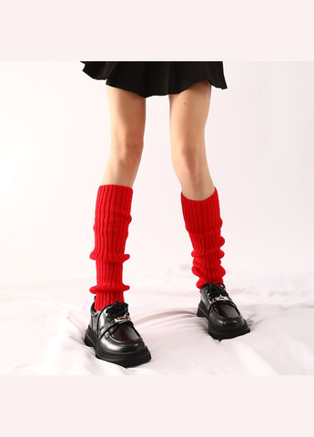 Гетры яркие в рубчик красные One Size No Brand (308250683)