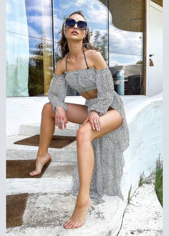 Пляжный костюм в горошек. Белый Seventeen (340477001)