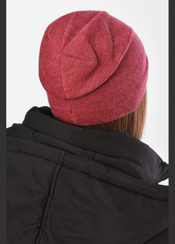 Шапка женская демисезонная бордового цвета Let's Shop (309151591)
