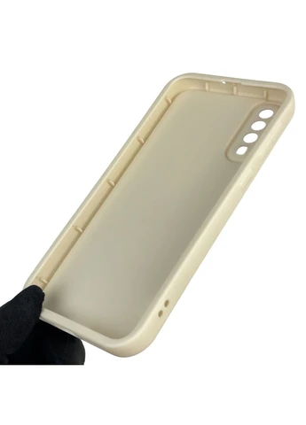 Чехол силиконовый оригинальный Soft Touch с 3D принтом милый мишка для Galaxy A50 (SM-A505F) молочный (Полная защита камеры) Samsung (377093776)