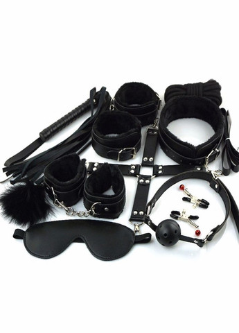Набір бдсм фетиш чорний Mr. GREY BDSM 11 в 1 Чорний (Садо мазо Must Have collection) No Brand (303886278)