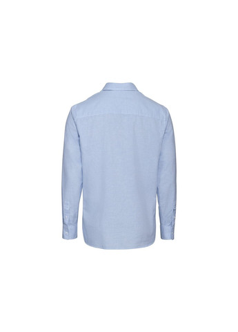 Голубой повседневный, кэжуал, классическая рубашка однотонная Livergy