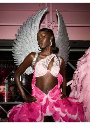 Розовый демисезонный комплект (бюстгальтер, трусики) Victoria's Secret
