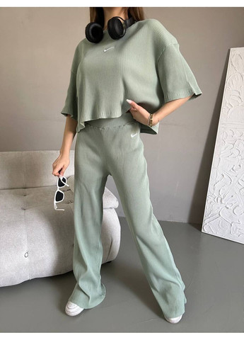 Жіночий костюм з трикотажу рубчик No Brand С1527-090 (355312685)