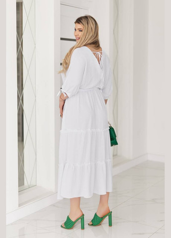 Білий сукня Garna однотонна