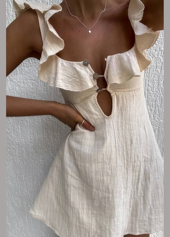 Бежевое привлекательное платье Fashion