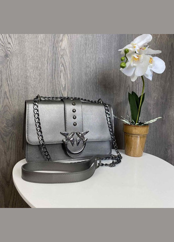 Стильна міні сумочка клатч з птахами на ланцюжку із екошкіри чорна (sku_771ТТ) No Brand (330576210)