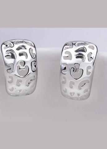 Посеребрённые ажурные серьги Шерил Fashion Jewelry (338431499)