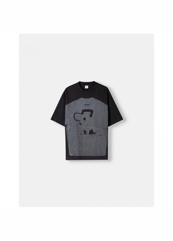 Черная футболка Bershka Chainsaw 8035/538 BLACK