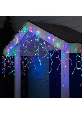 Новорічна святкова гірлянда бахрома 120 Led прозорий провід 3х0.5 м Hot Huez (365749021)