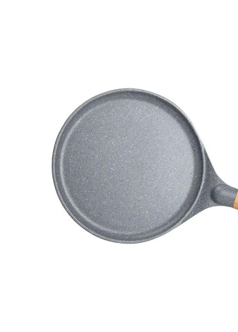 Алюмінієва сковорода для млинців з мармуровим антипригарним покриттям Ø 24 см, товсте дно сірий HP-4-428G MGC (368767282)