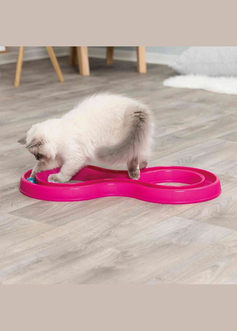 Змейка-восьмерка для кошки Ball Race со светящимся мячиком 65 x 31 см Розовая (4011905414133) Trixie (315717516)