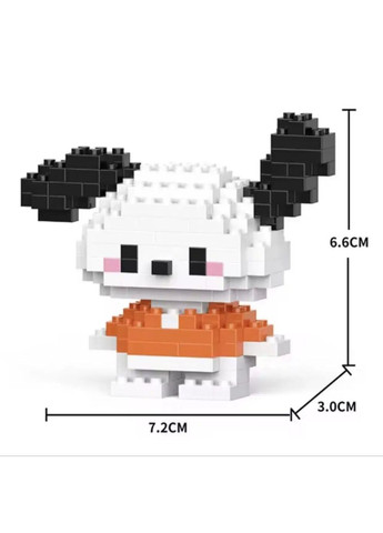 Дитячий 3D конструктор / пазл "Pochacco" розвиваючий висотою 6.6 см Bricks (370802636)