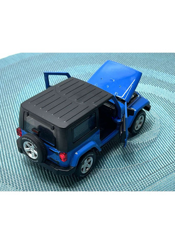 Машина металева Jeep Wrangler світло звук відчиняються двері капот 1:32 Синя (68331) АВТОПРОМ (361854821)