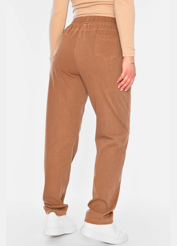 Джинсы женские полубатальные прямые бежевого цвета Let's Shop - (321392213)