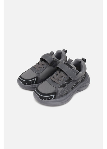 Графитовые демисезонные кроссовки для девочки цвет графитовый цб-00283417 Kimboo