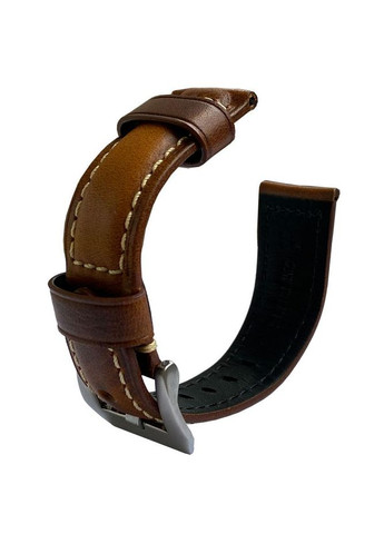 Кожаный ремешок F001 Steel buckle для часов Samsung Galaxy Watch 42 mm (SM-R810) - Brown Primolux (333719884)