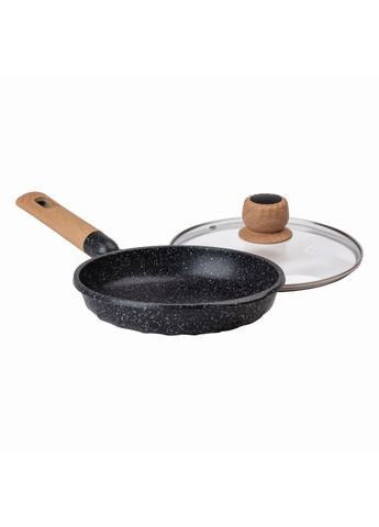 Мраморная алюминиевая сковорода с антипригарным покрытием Ø 22 см черная HP-4-422B MGC (370801797)