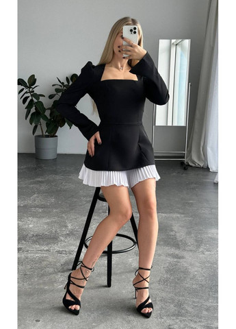 Чорна ділова жіноча сукня No Brand однотонна