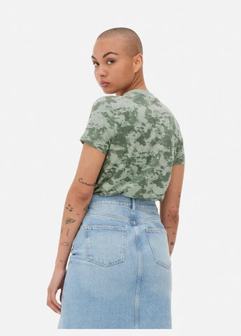 Футболка basic,бледно-зеленый в узоры, Primark - (335975973)