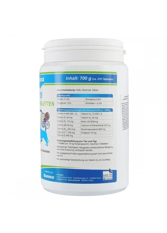 Витаминный комплекс V25 Vitamintabletten для собак 700 г 210 табл. Canina (400102430)